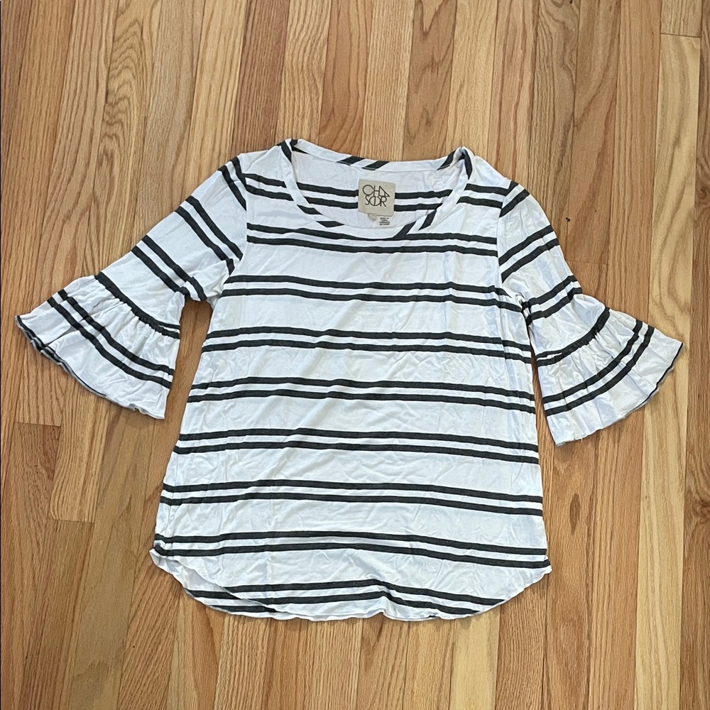 Striped Bell Sleeve Top